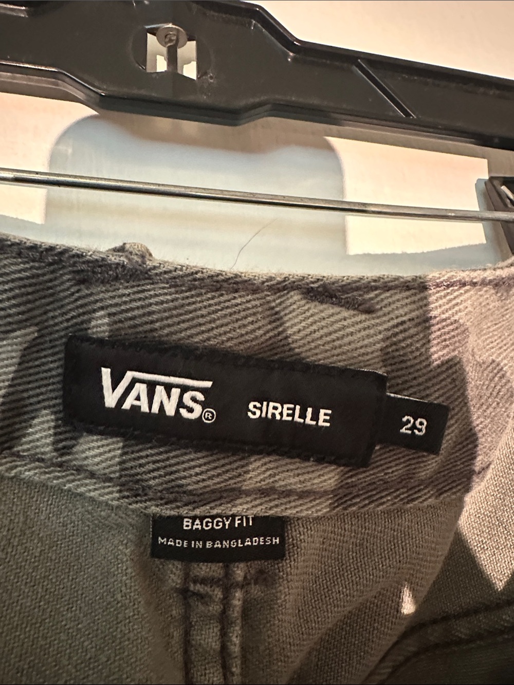 Vans Sirelle Men's Boxy Baggy Fit camo jeans - Gray